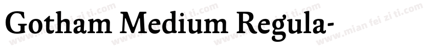 Gotham Medium Regula字体转换